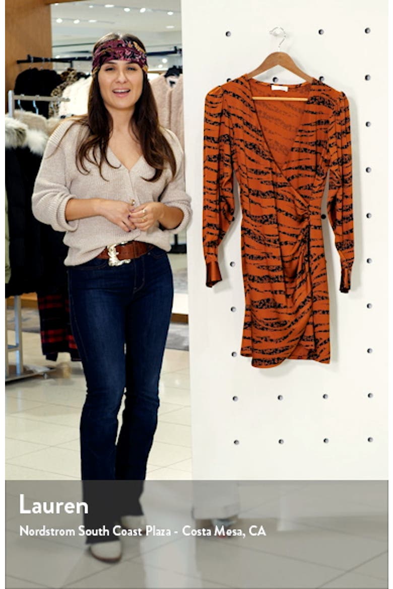 Penelope Long Sleeve Silk Minidress video