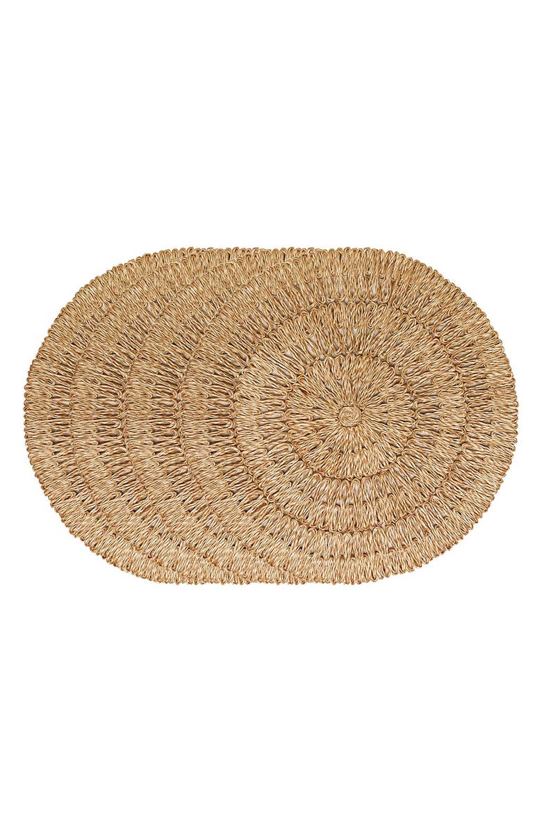 Juliska Set of 4 Straw Loop Placemats, Main, color, Natural
