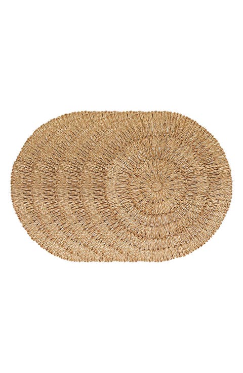 Set of 4 Straw Loop Placemats
