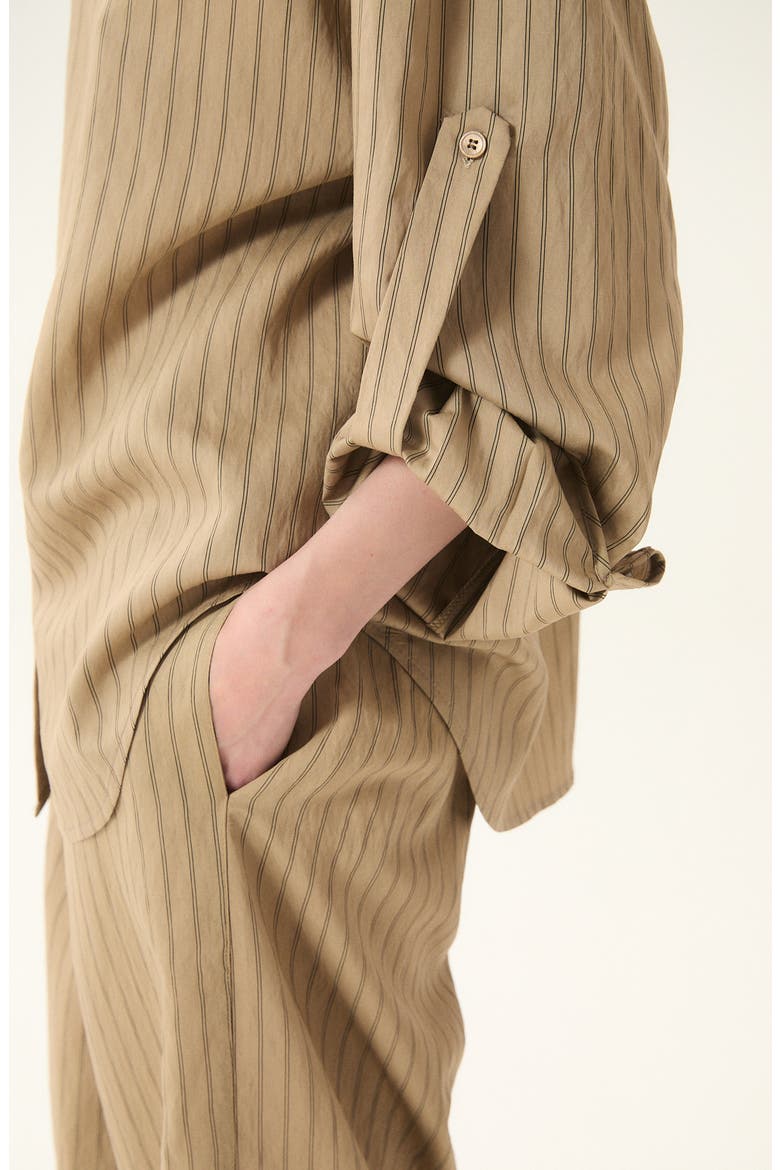 Santorini Stripe Shirt, Alternate, color, VISON