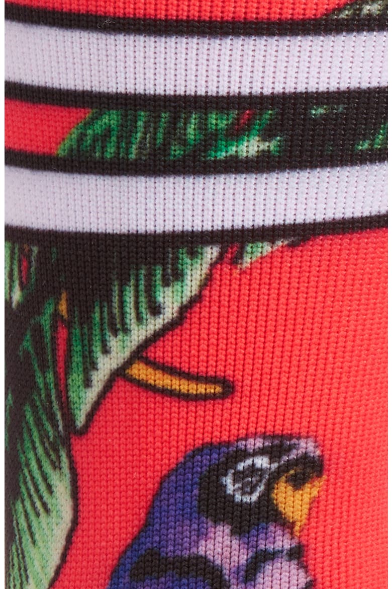 Tropicana Crew Socks, Alternate, color, RED
