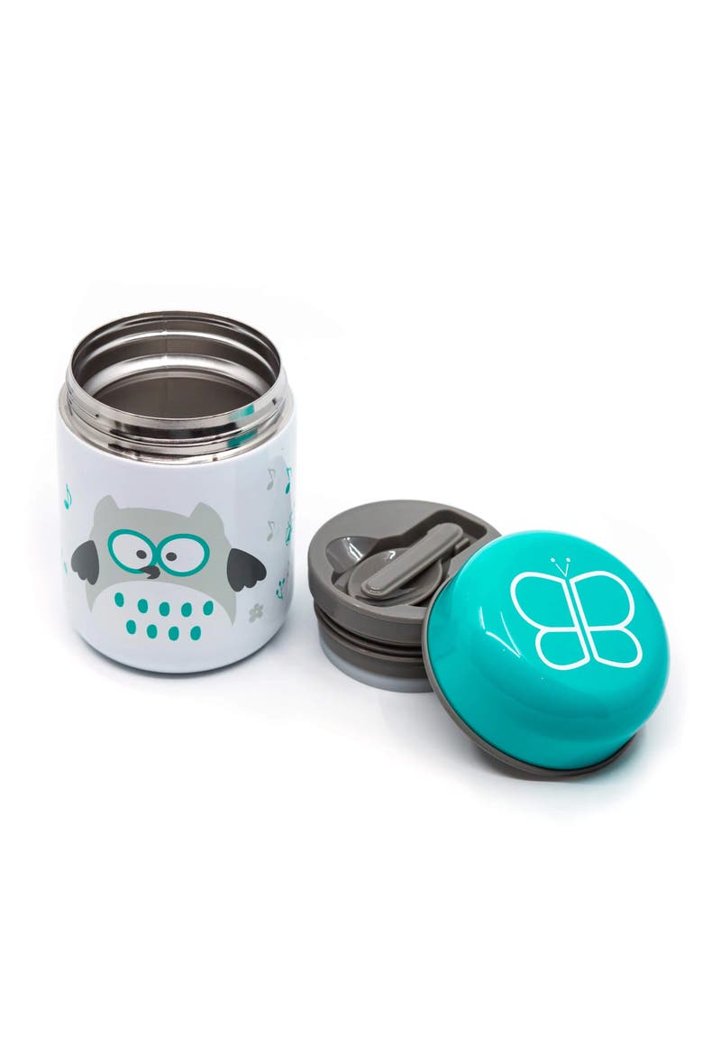 Foöd Thermal Food Container with Spoon, Main, color, Aqua