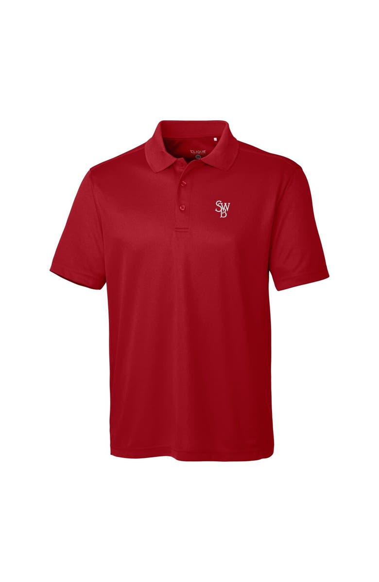 Cutter & Buck Men's Cutter & Buck  Red Scranton Wilkes-Barre RailRiders  Clique Ice Pique Tech Polo, Alternate, color, 