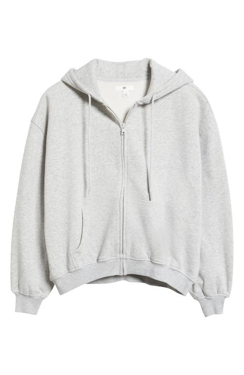 Bp. Relaxed Cotton Blend Zip Hoodie In Gray