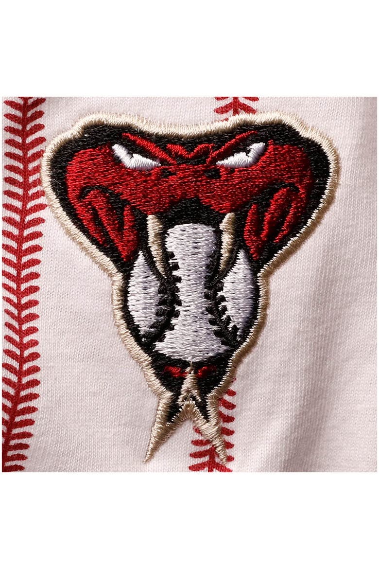 Infant White Arizona Diamondbacks Pinstripe Power Hitter Romper, Alternate, color, White