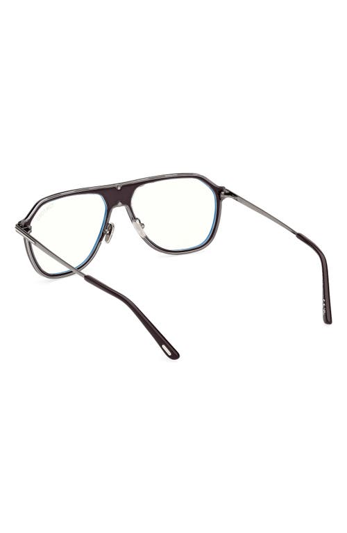 Tom Ford 56mm Pilot Blue Light Blocking Optical Glasses