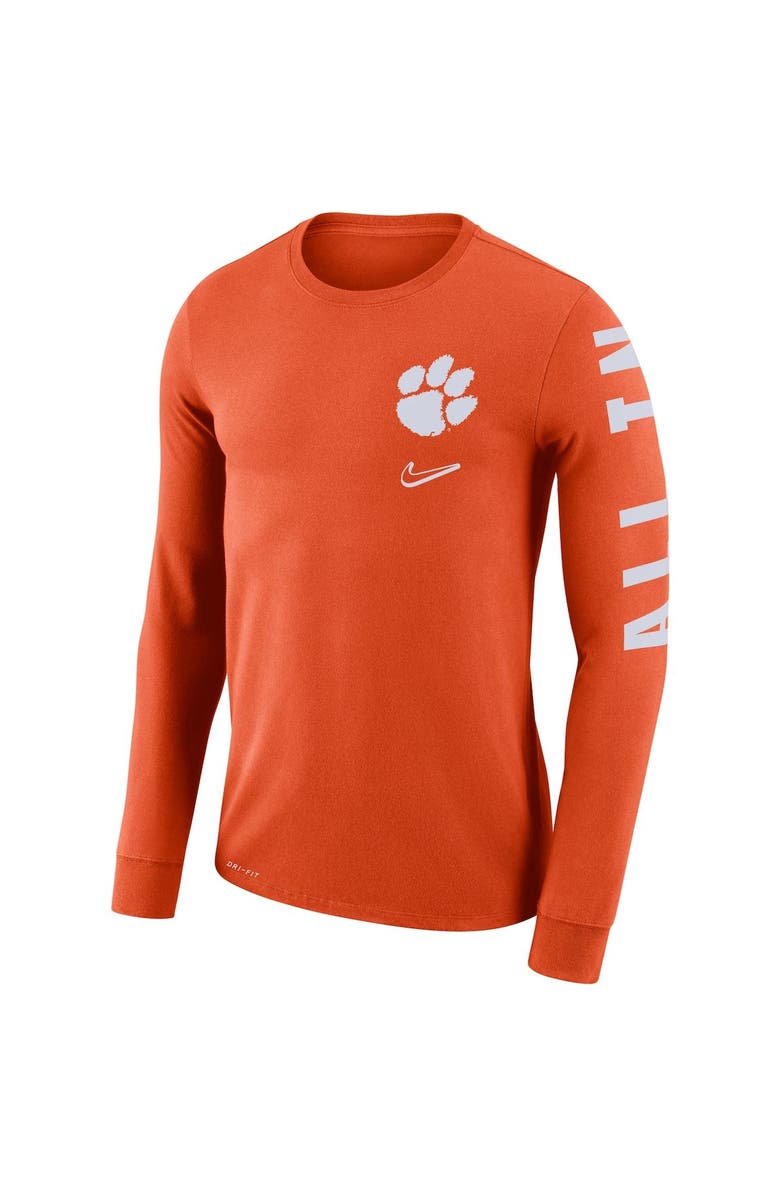 Nike Men's Nike Orange Clemson Tigers Local Mantra Performance Long Sleeve T-Shirt, Alternate, color, 