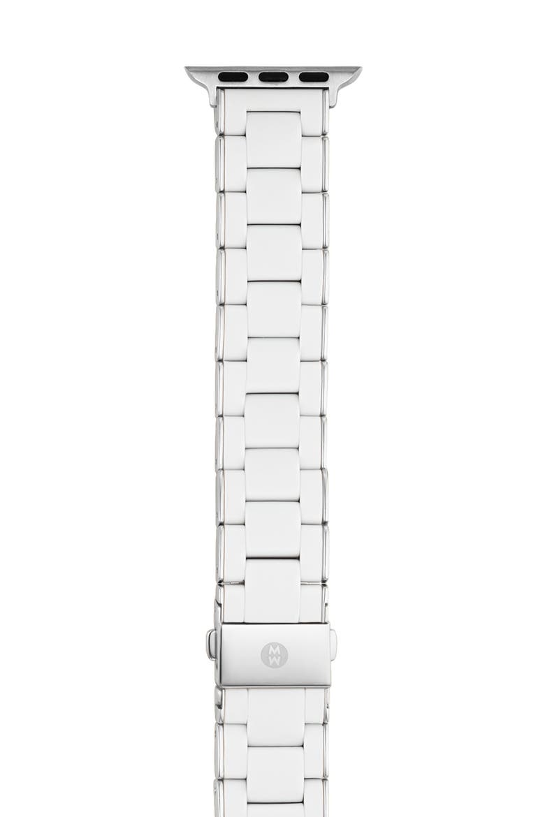 Wrapped Silicone Apple Watch® Bracelet Watchband, Alternate, color, WHITE