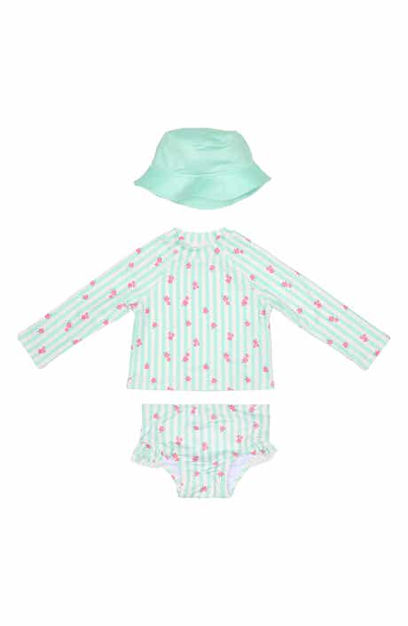PL Baby by Petit Lem Two-Piece Rashguard Swimsuit & Bucket Hat Set