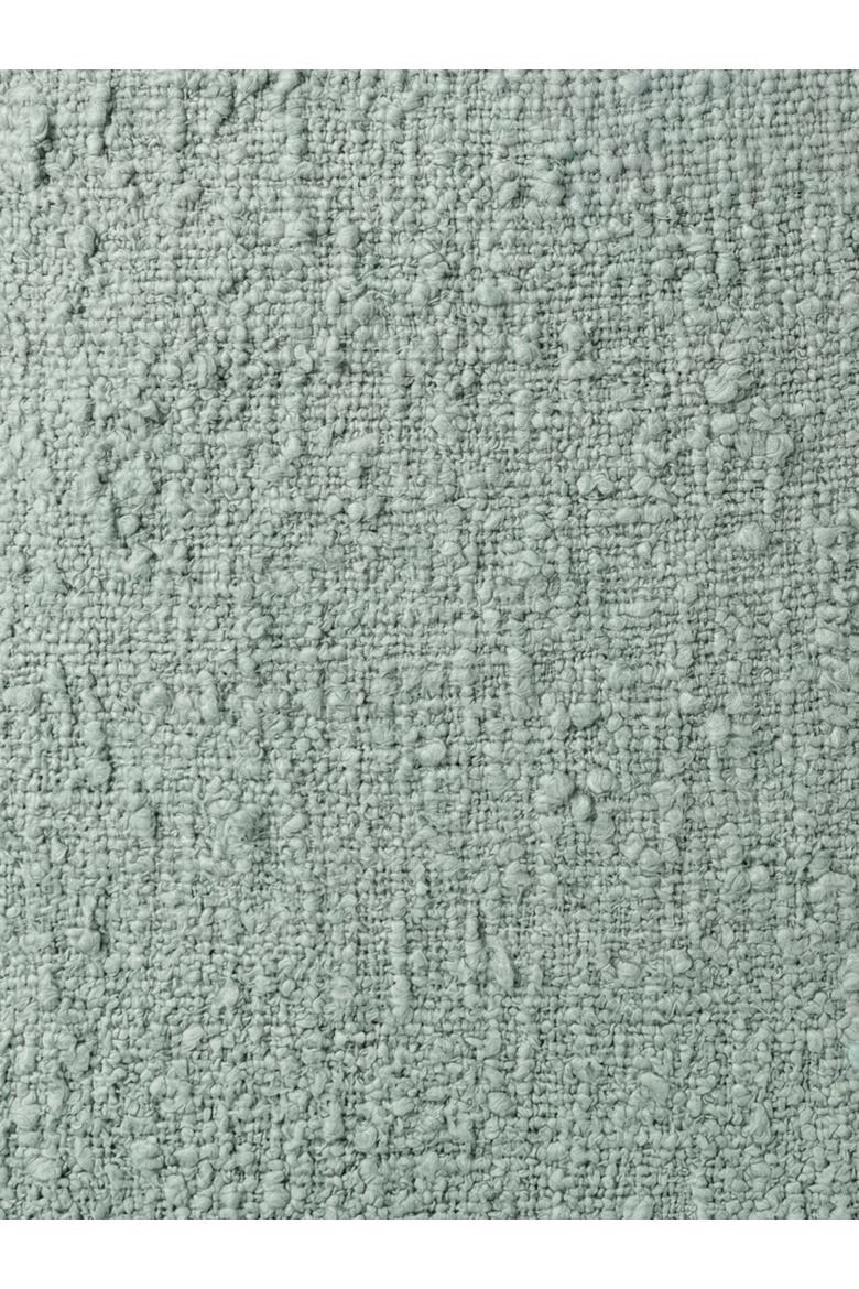 Cozy Cotton Boucle Lumbar Pillow with Down Insert, Alternate, color, Aqua
