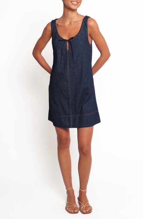 Azen Sleeveless Denim Minidress