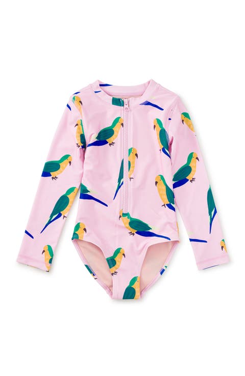 Long Sleeve One-Piece Swimsuit (Toddler, Little Kid, Big Kid)