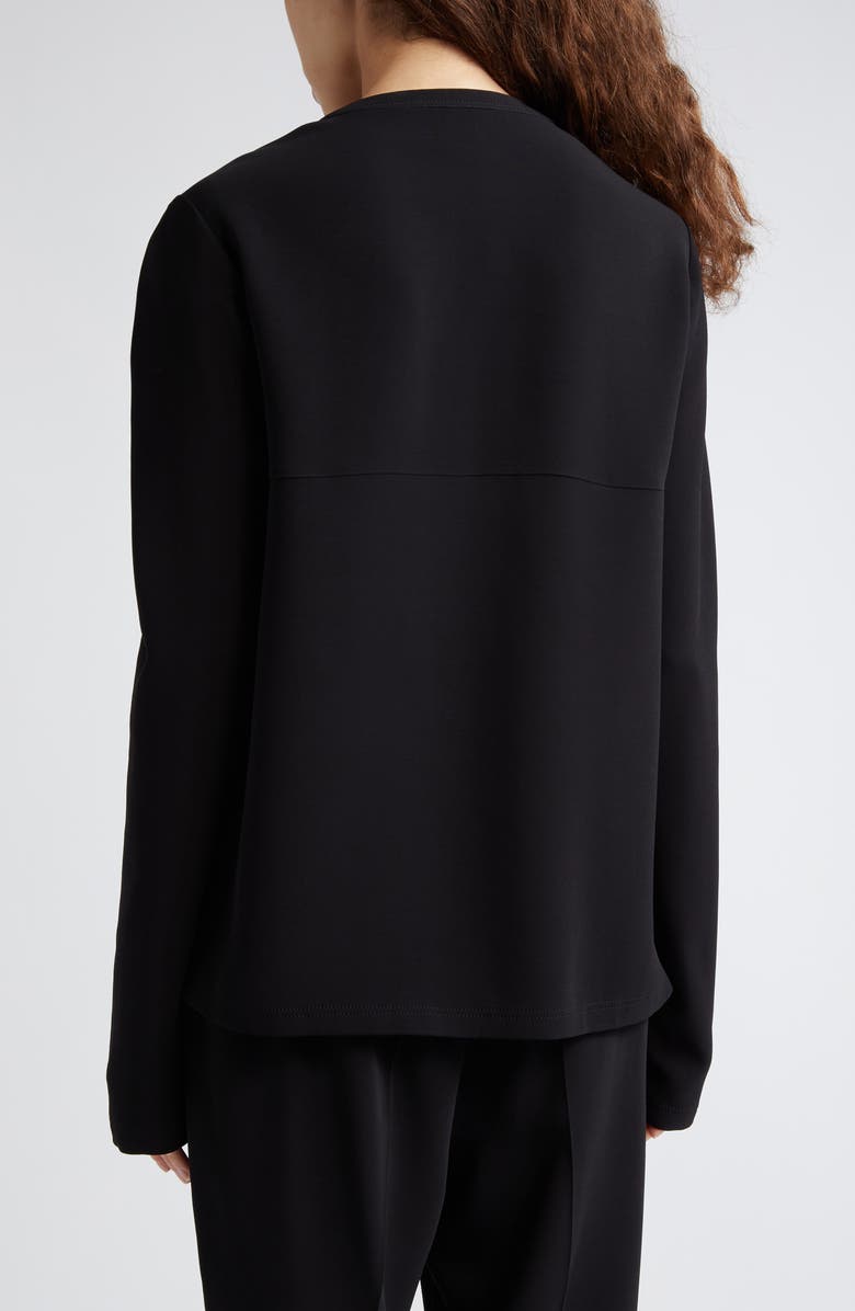 Stella McCartney Iconic Knit Half Zip Top, Alternate, color, Black