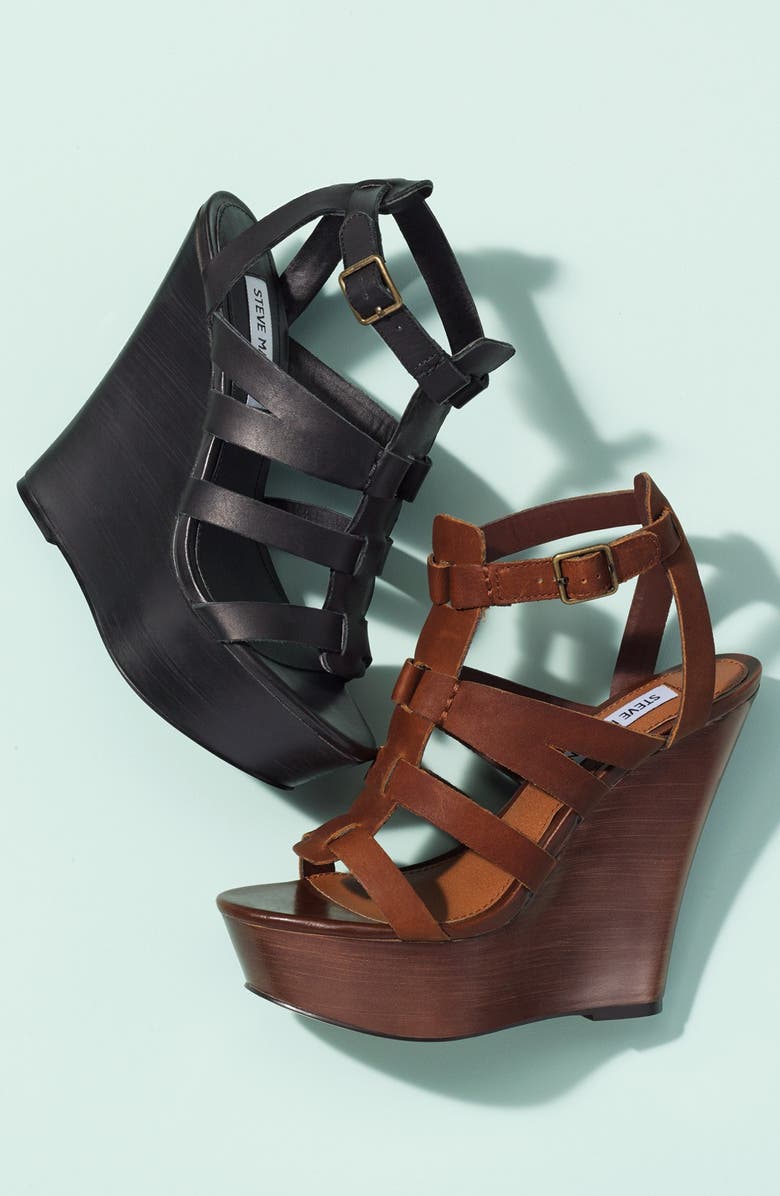 Steve Madden 'Winslet' Wooden Wedge Sandal, Alternate, color,