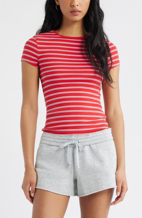 Stretch Cotton Blend Baby Tee