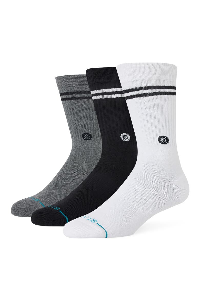 Core 6-Pack Crew Socks, Main, color, GREY/BLACK/WHITE