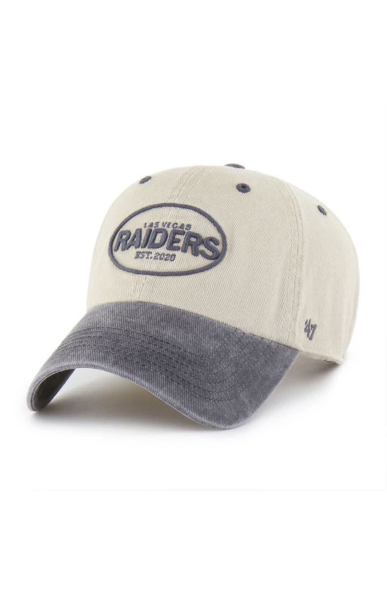 '47 Men's '47 Khaki Las Vegas Raiders Breaking Trail Clean Up Adjustable Hat, Alternate, color, Khaki
