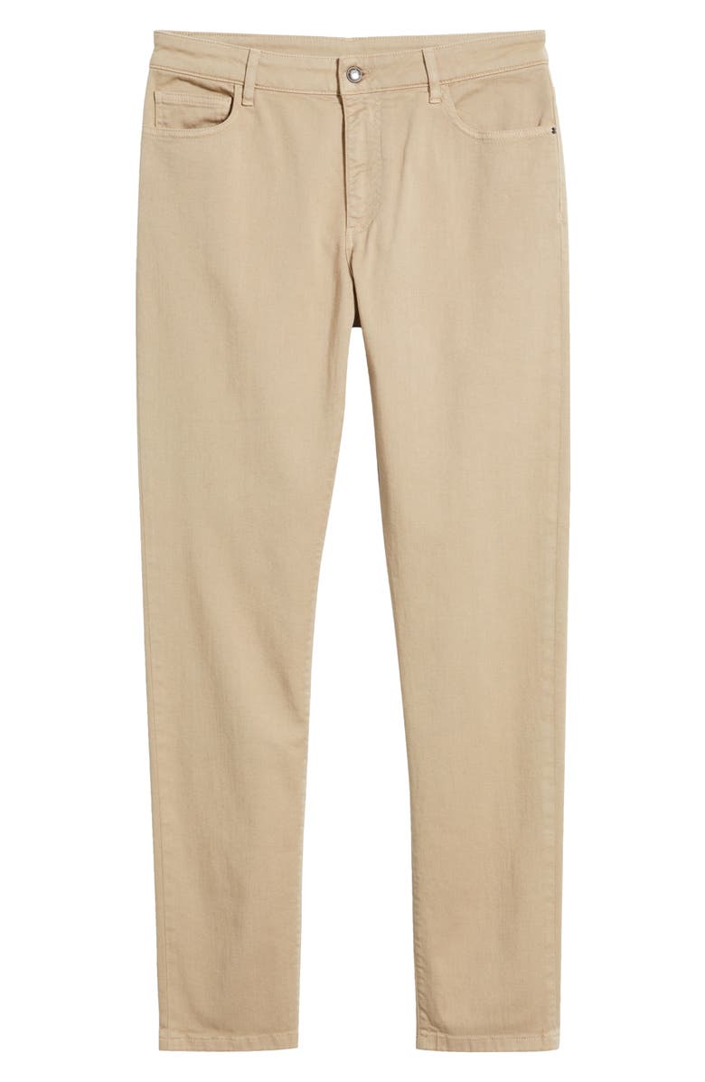 Canali Garment Dyed Bull Denim Jeans, Alternate, color, Light Beige