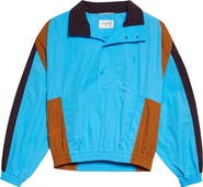 Saint Laurent Cassandre Colorblock Pullover Nylon Windbreaker