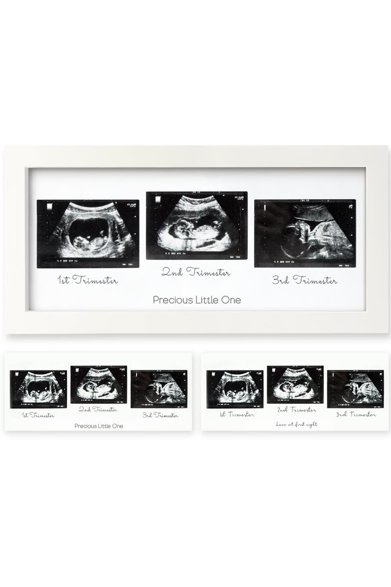 Trio Baby Sonogram Frame, Main, color, Alpine White