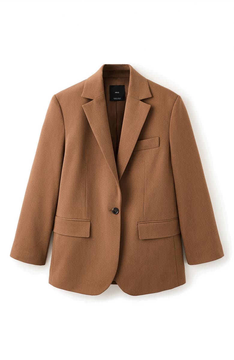 MANGO Milano Blazer, Alternate, color, Caramel