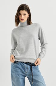 Brunello Cucinelli Cashmere turtleneck sweater with monili