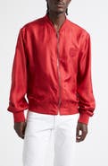 Dolce&Gabbana Silk Satin Baseball Jacket
