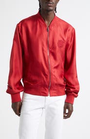Dolce&Gabbana Silk Satin Baseball Jacket