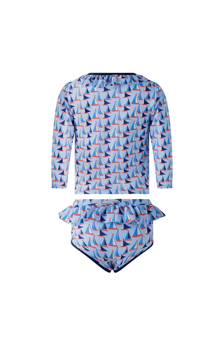 Rachel Riley Sailboat Rashguard Set, Alternate, color, Blue