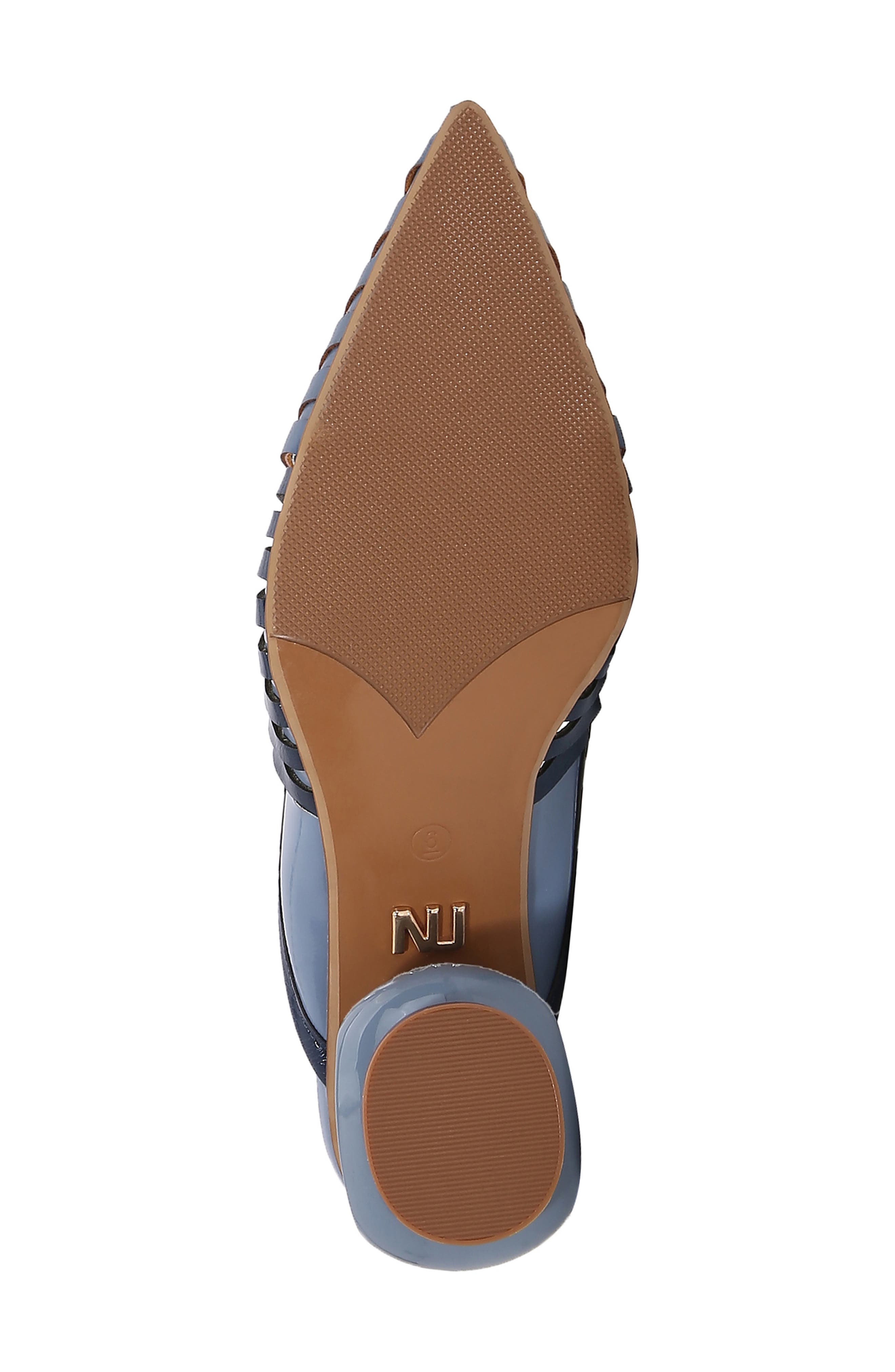 Alllison Pointed Tie Kitten Heel Slingback Pump, Alternate, color, BLUE MULTI