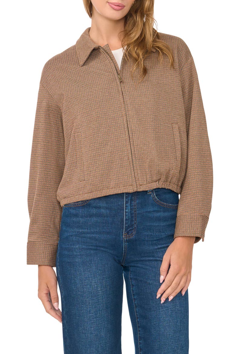 Microcheck Jacket, Main, color, FALL CAMEL