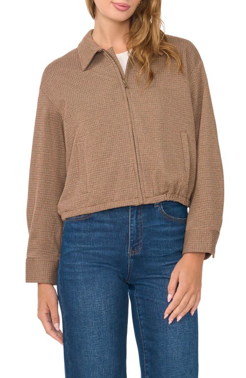 Vince Camuto Microcheck Jacket In Brown