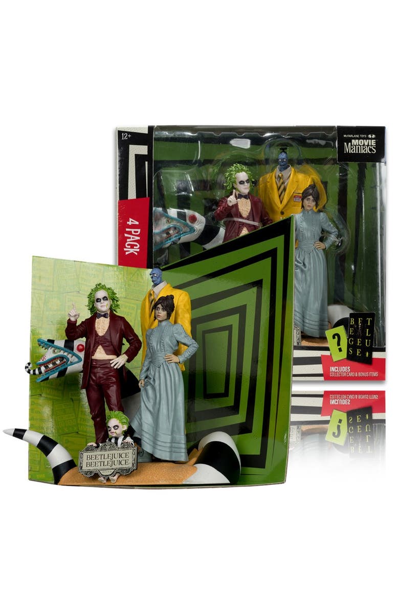 McFarlane Beetlejuice (Movie Maniacs Beetlejuice) McFarlane 4-Pack 6" Posed Figures, Main, color, Multi-Color