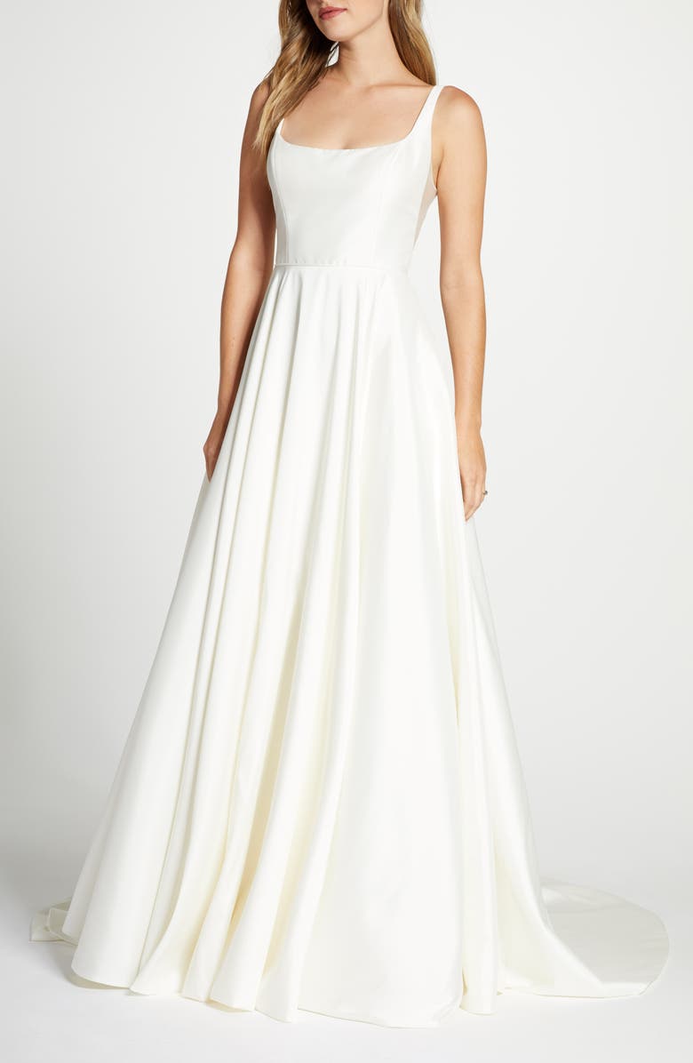 Jenny Yoo Collection Lawrence Taffeta Ballgown Wedding Dress, Main, color, 