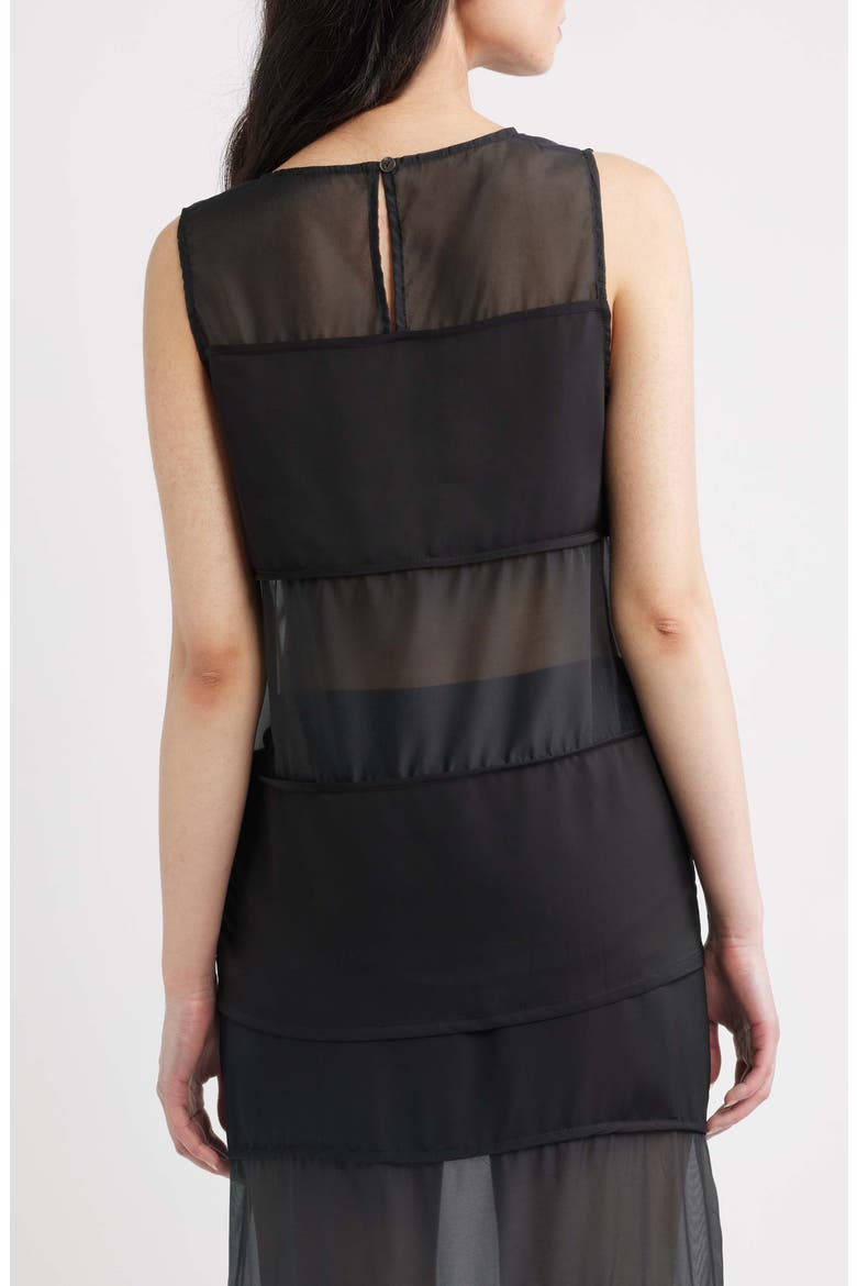 Rene Semi Sheer Panel Tank, Alternate, color, BLACK