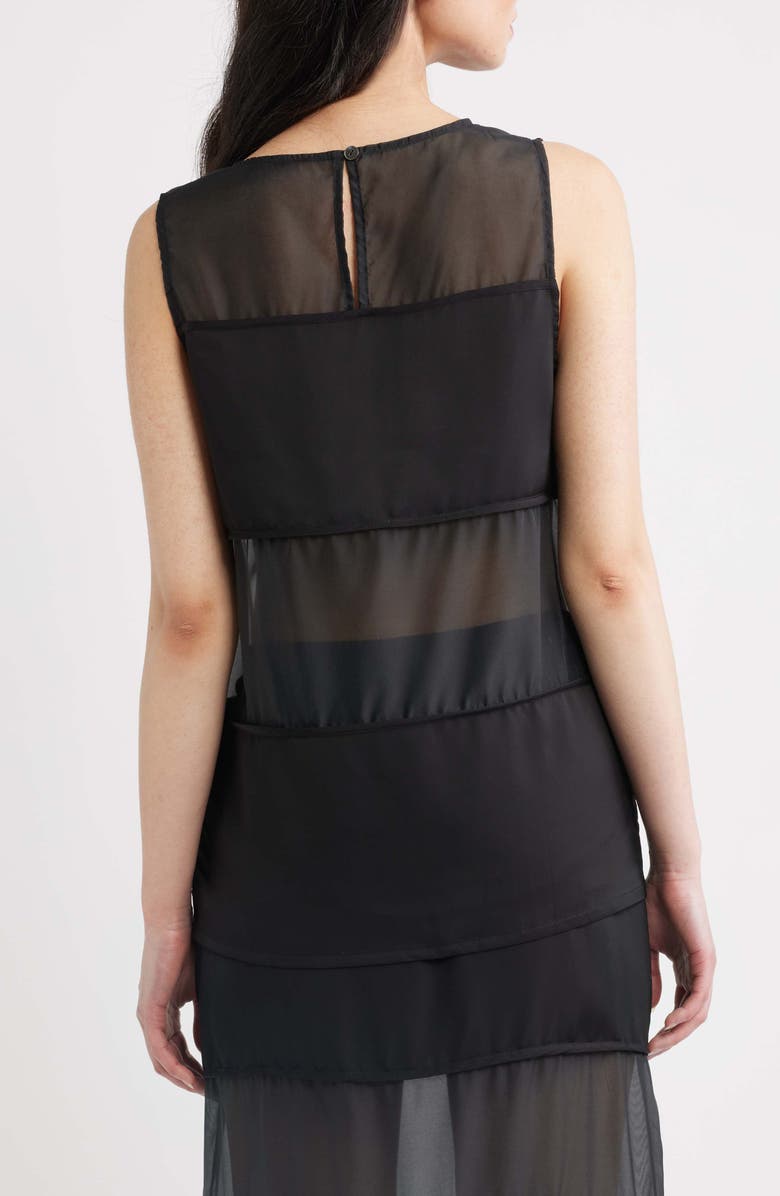 A.REN Rene Semi Sheer Panel Tank, Alternate, color, Black