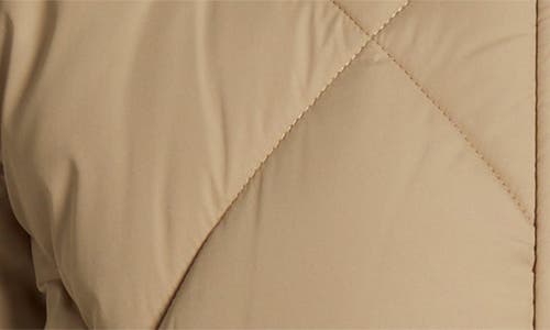 Ralph Lauren Lauren  Faux Fur Trim Hooded Puffer Jacket In Brown