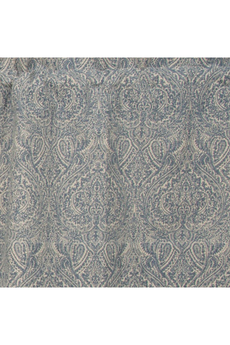 Desiree Vintage Blue 100% Cotton Set of 2 Window Valances 15" x 72", Alternate, color, Blue