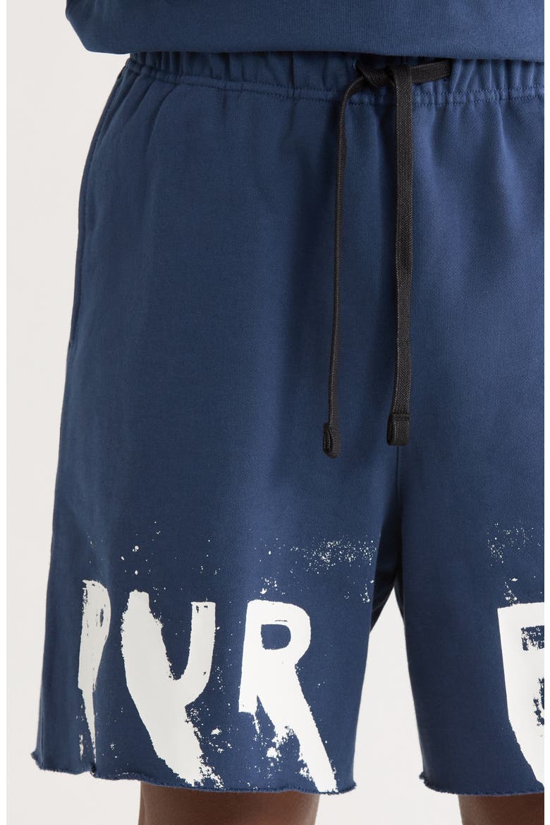 Cotton Fleece Shorts, Alternate, color, BLUE
