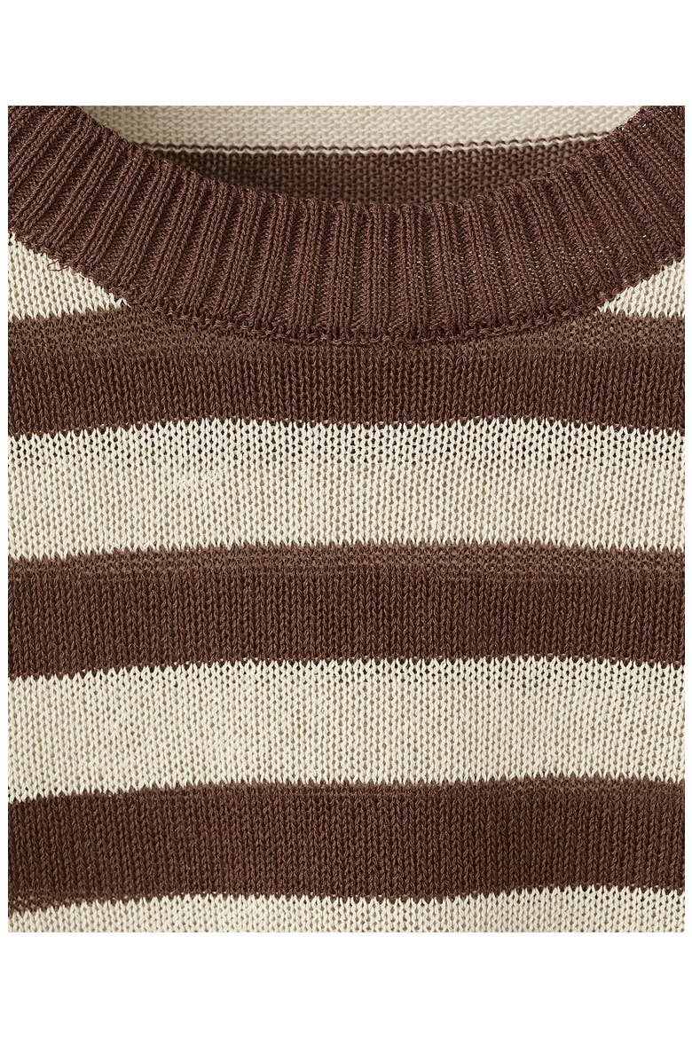 Stripe Crop Sweater, Alternate, color, CHOCOLATE