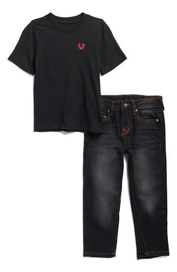 True Religion Horseshoe Graphic T-shirt & Jeans Set In Black
