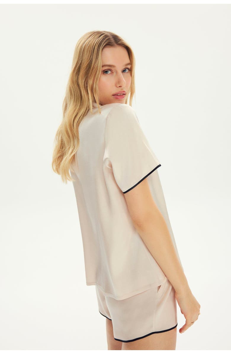 House Of Silk Silk Short Pyjama Suit, Alternate, color, Champagne