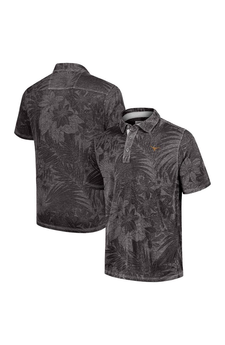 Tommy Bahama Men's Tommy Bahama  Black Texas Longhorns Sport Santiago Paradise Polo, Alternate, color, Black