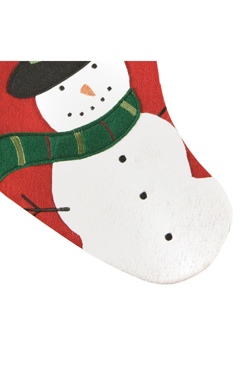 Snowman Stocking, Alternate, color, Red