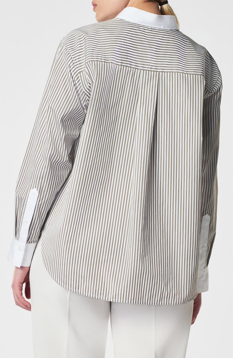 SPANX<sup>®</sup> Relaxed Fit Poplin Button Front Shirt, Alternate, color,