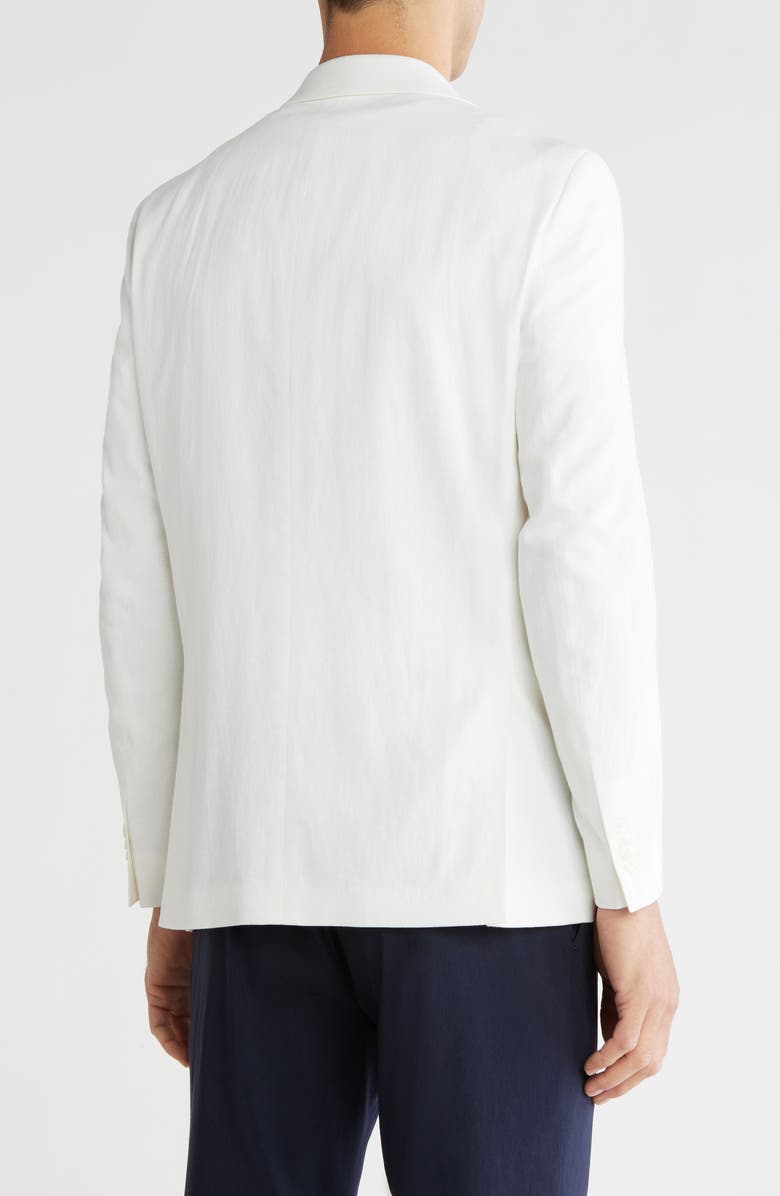 Notch Lapel Linen Blend Blazer