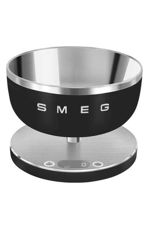Smeg Contemporary Digital Rechargeable Kitchen Scale In Matte Black