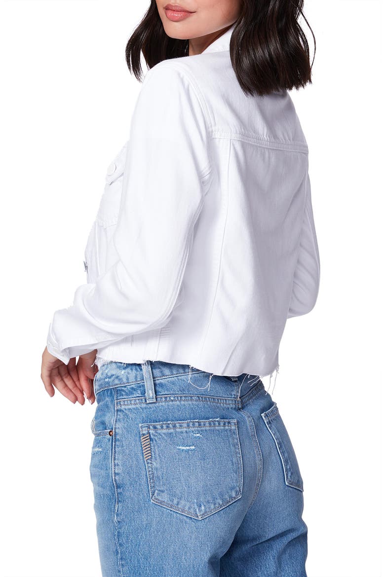 Relaxed Vivienne Denim Jacket, Alternate, color, CRSP WHT