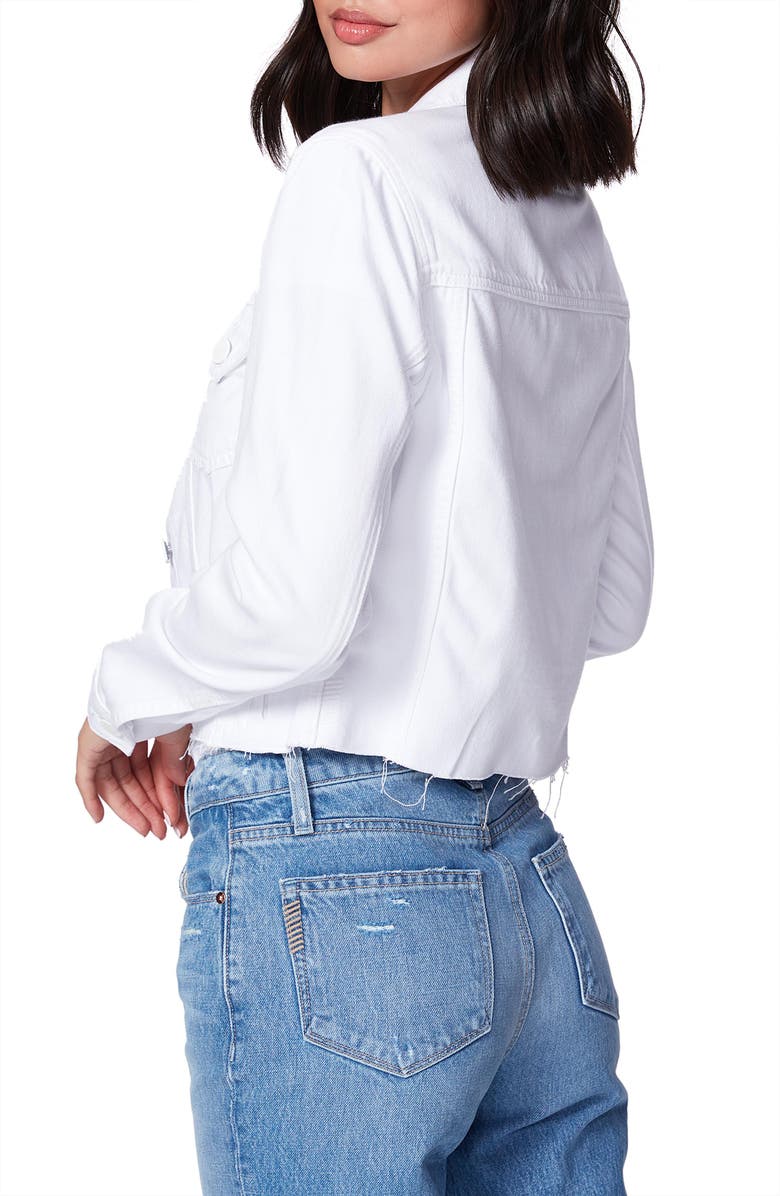 PAIGE Relaxed Vivienne Denim Jacket, Alternate, color, Crsp Wht