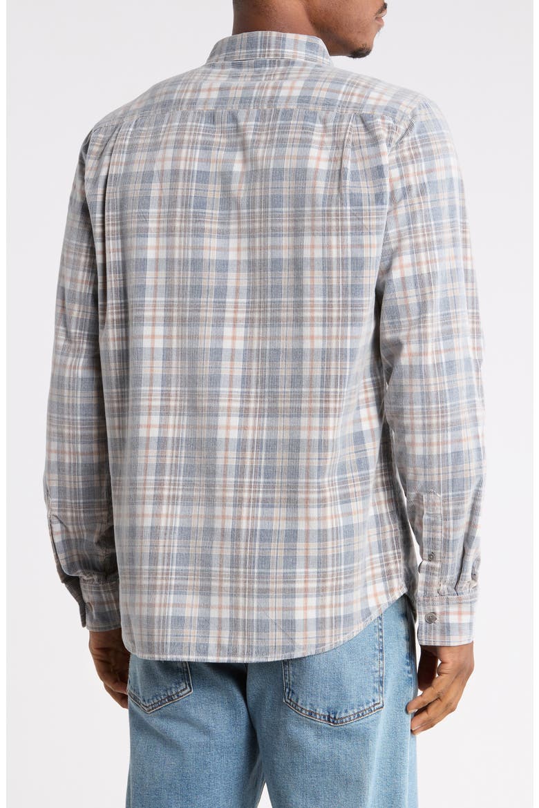 Long Sleeve Plaid Corduroy Shirt, Alternate, color, TRADEWINDS